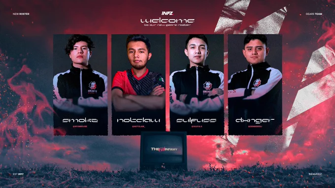 1Nfamouz Gears new roster.