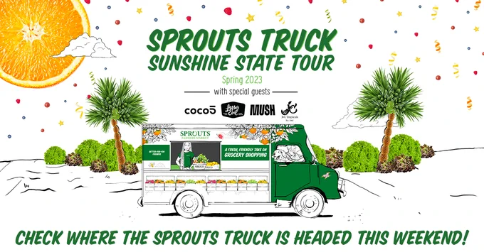 We're on the road again in FL! Click the link below to see where we will be this weekend. Stop by and enjoy free Sprouts swag and delicious samples! Where do you want to see #SproutsOnTour next?
https://www.sprouts.com/sprouts-on-tour/florida/