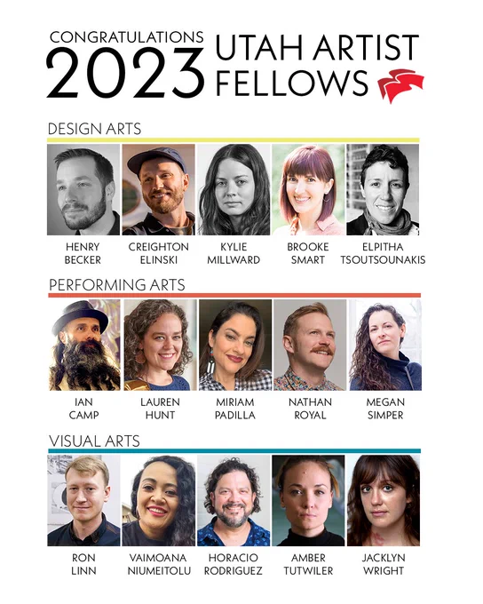 Congratulations, 2023 Utah Artist Fellows. 
