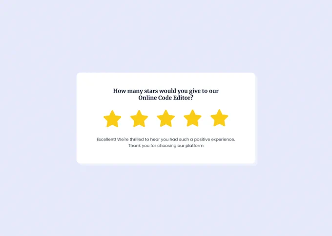 Star Rating Component Frontend Project