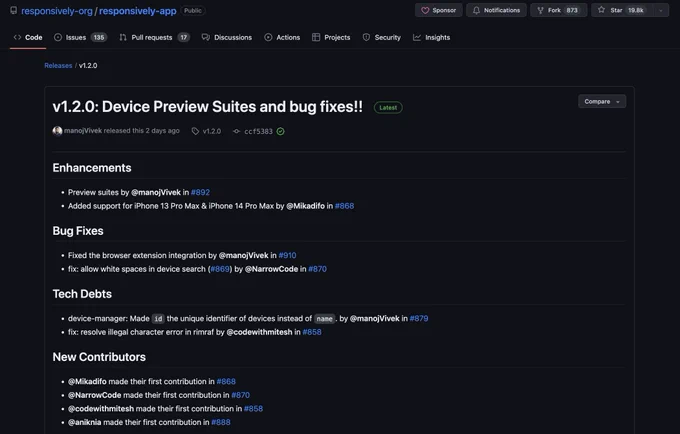 Responsively App v1.2.0 Release notes
