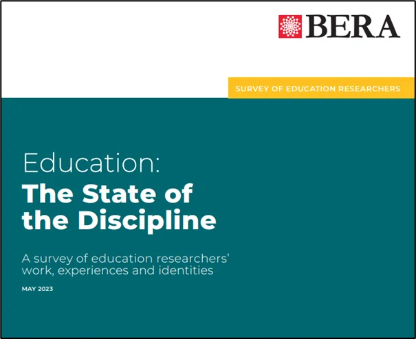 Front cover of BERA State of Discipline survey report