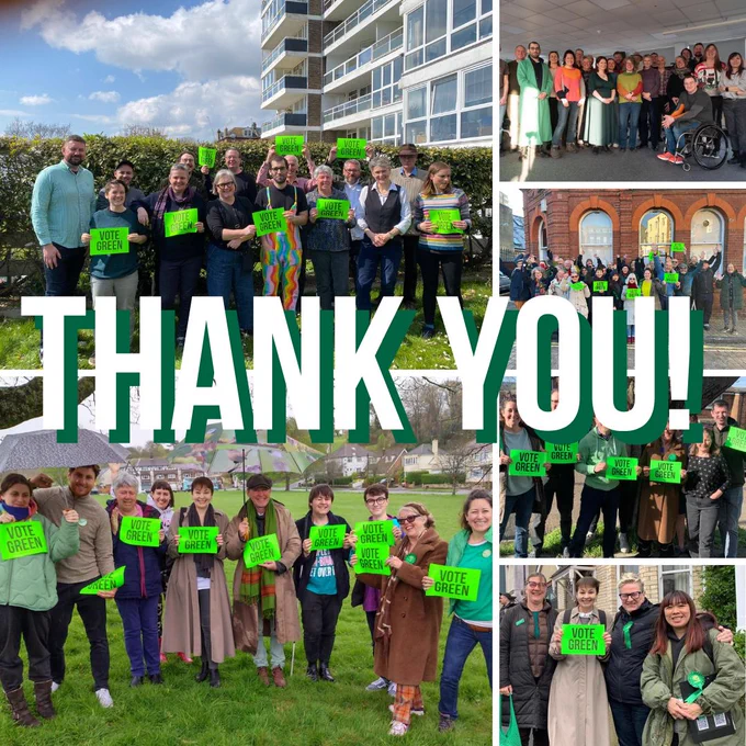 photo collage of green activists overlaid with "thank you"