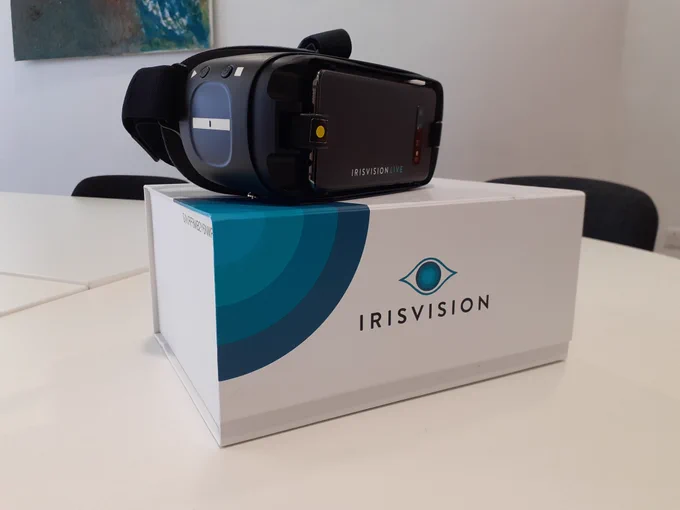 Picture shows: Iris Vision wearable headset unboxed out of the demo set.
If you would like to have a look at the headset, please give us a call to make an appointment on 0115 9706 806.
