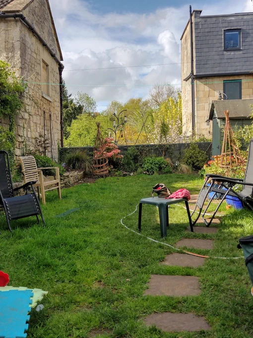 Garden at 115 Church Road Combe Down. 