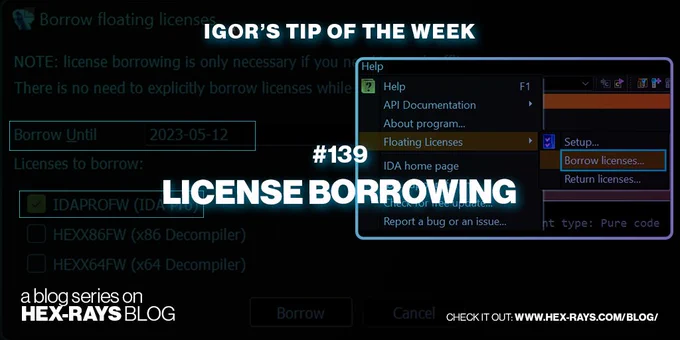 Igor’s tip of the week #139: License borrowing