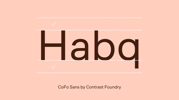 Demonstrates the “equal” vertical metrica of the CoFo Sans font