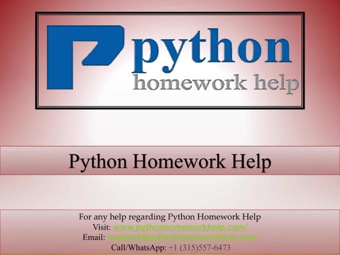 Python Homework Help
