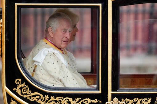 King and Queen in their carriage