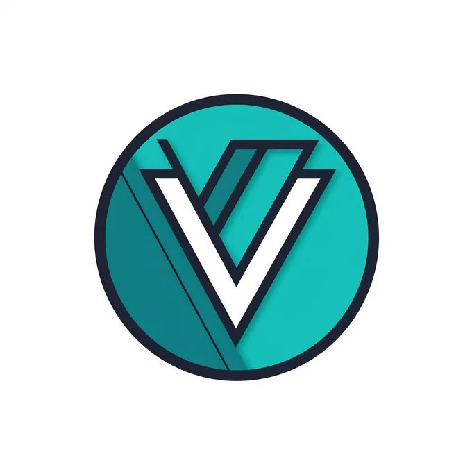 a letter mark Logo of letter V, line, flat, for a company called Vision, simple, vector --no realistic details