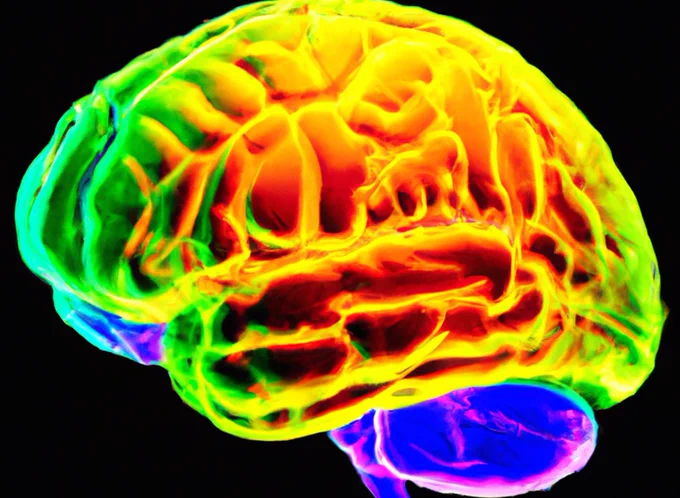 This shows a neon brain.