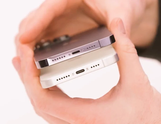 Type C in white iphone...