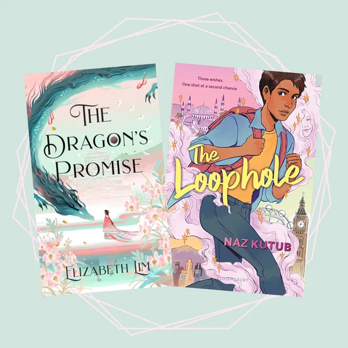 Covers of The Dragon's Promise by Elizabeth Lim and The Loophole by Naz Kutub