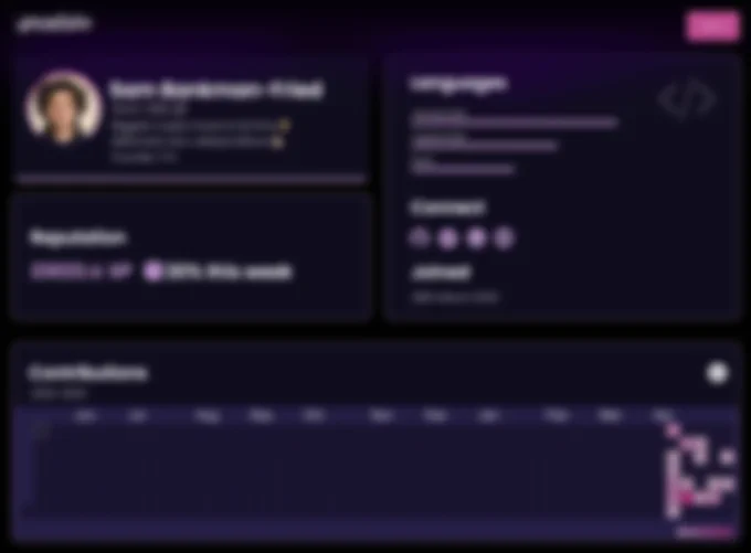 Developer Profile Page