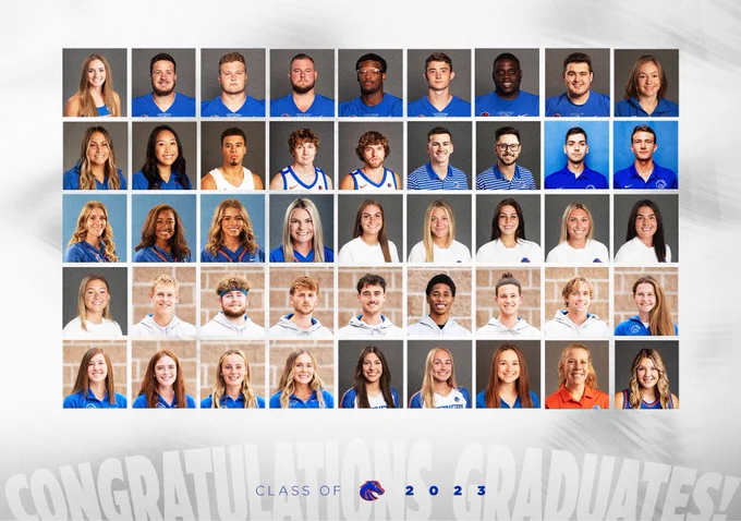Boise State athletics Class of 2023 graduates.