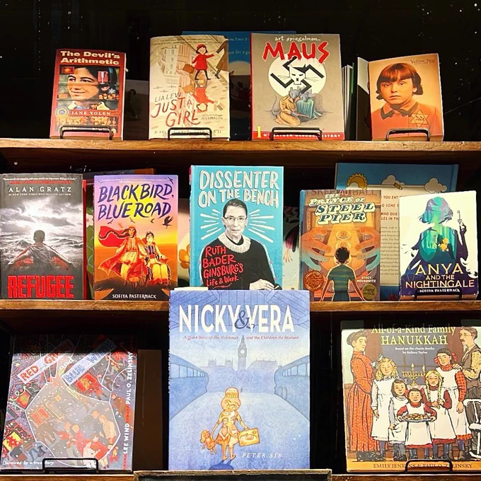 A collection of children’s books in support of Jewish Heritage Month a Cover to Cover Children’s Books.