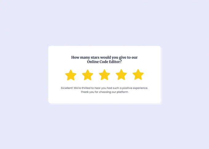Star Rating Component Frontend Project