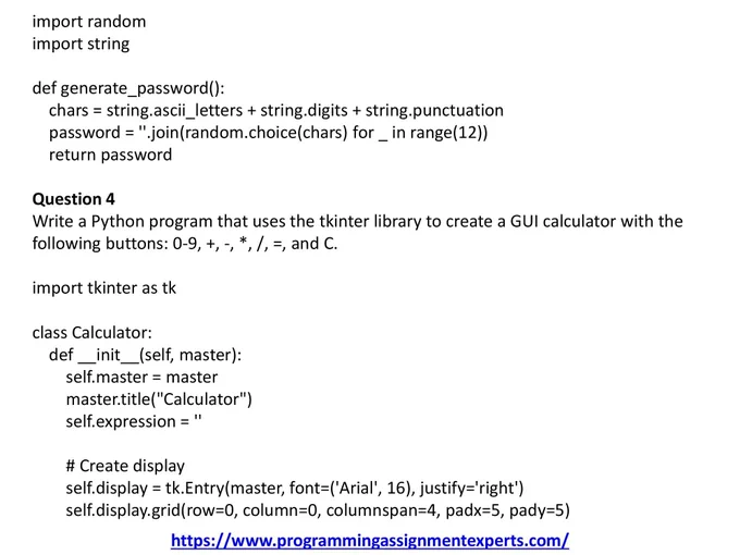 programming Assignment Help