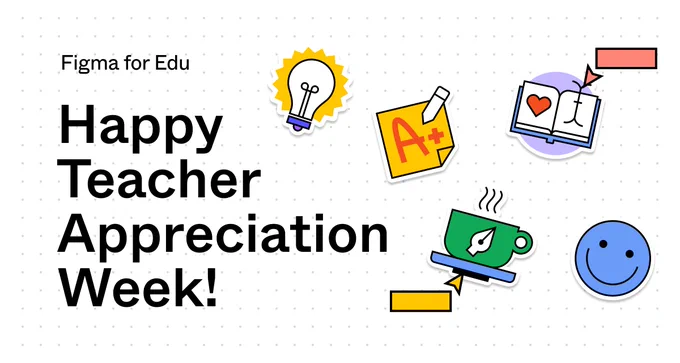 Happy Teacher Appreciation Week! We're supporting @DonorsChoose projects every day this week 🥳 🎉 Each day, we’ll randomly donate to support teachers in the classroom. Teachers, if you have a live DonorsChoose project, drop the link below to share it with the @Figma community.

Join us in #supportingteachers this #TeacherAppreciationWeek 🥳 Donate to a teacher on @DonorsChoose. Liking, following, or commenting has no impact on how funding is allocated to teachers and all donations are made at Figma’s discretion. But, we’d love to stay connected!