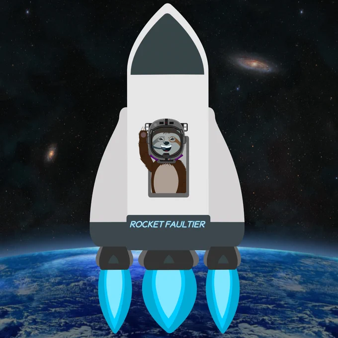 Rocket Faultier Startet ins Universum