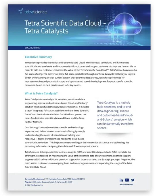 Tetra Scientific Cloud - Tetra Catalysts 