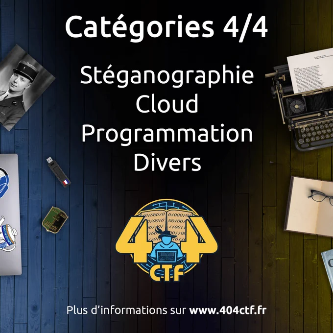 Stéganographie
Cloud
Programmation
Divers