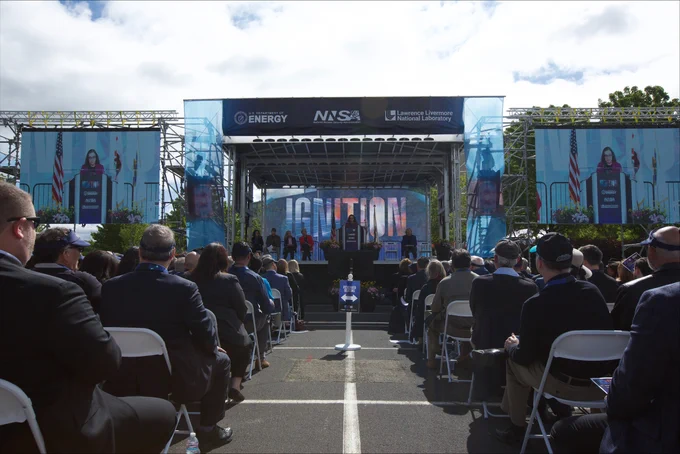 Distinguished guests listen in during LLNL's Ignition Celebration event. 