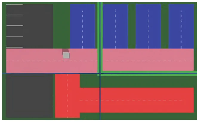 Simulated road map