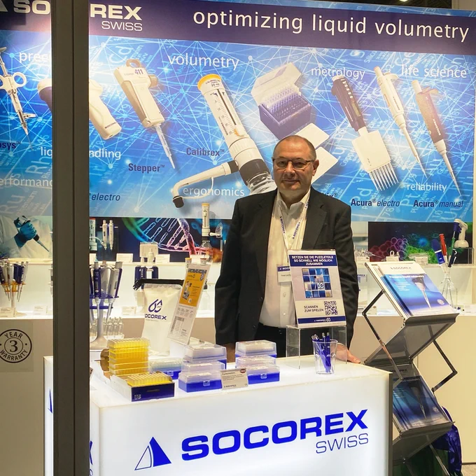 Visit #Socorex at Labvolution 2023, booth 20-B40 and talk with us abour your needs in #liquid handling products.