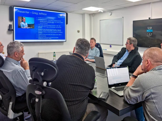 Greg Jeffreys Visual Displays presentation meeting