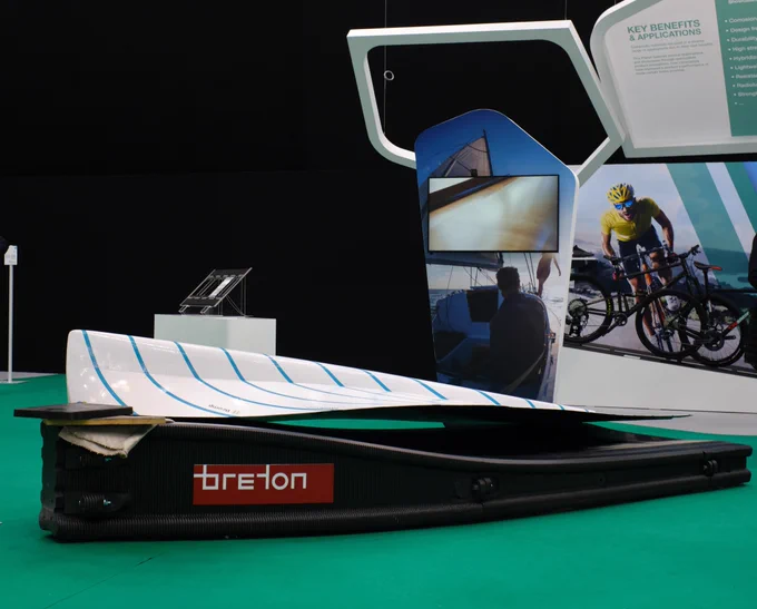 The ecoFoiler is a recyclable foiling dinghy made from bio-composite materials Source: bcomp