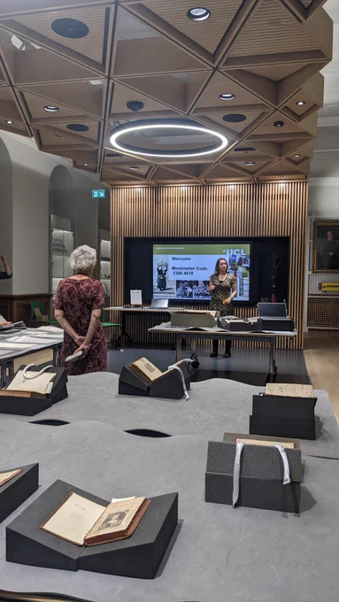 Sarah Aitchison, Head of UCL Special Collections at the launch of UCL's Research Institute Centre