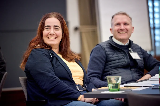 A photo of two Sciana Fellows smiling.