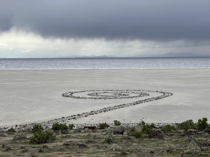 Photograph of Spiral Jetty.