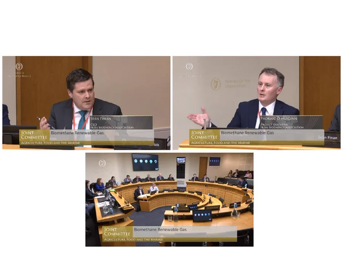 IrBEA at Oireachtas Joint Committee on Agriculture (parliament) discussing 'Biomethane Renewable Gas' on Wed. 3 May 2023.