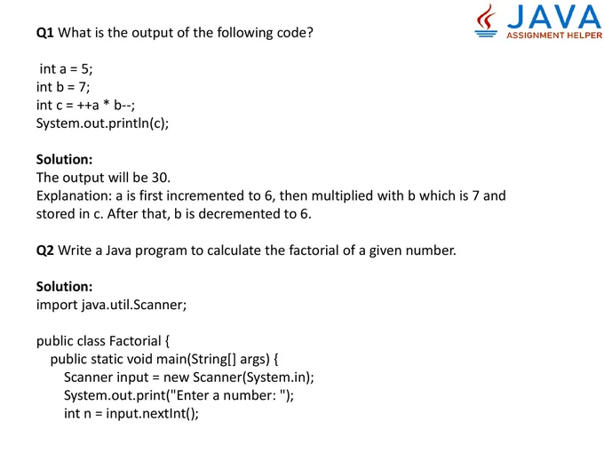 java assignment help