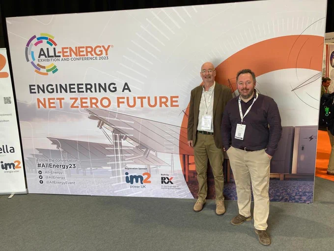 Photo of Bill MacDonald and Alan Wiles at the All Energy 2023 meeting