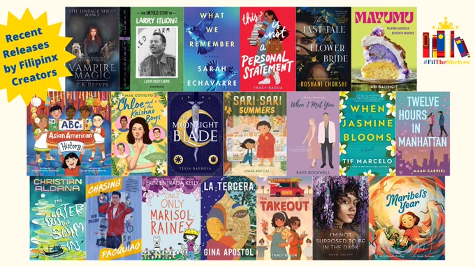 Book covers of recent releases by Filipinx creators. Titles and creators listed in thread.