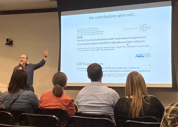 Julio Sepulveda talks about meeting Sarah after his arrival at CU Boulder, and how she influenced the culture and science of the lab.