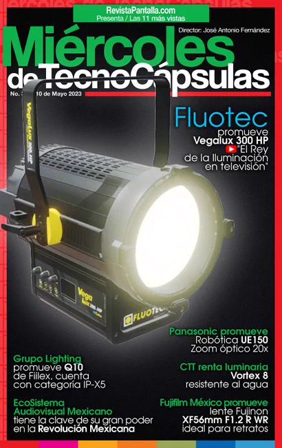 The VEGALUX 300 StudioLED FRESNEL by FLUOTEC PRODUCT OF THE YEAR at NAB SHOW "The King of Lighting for Television Studios"