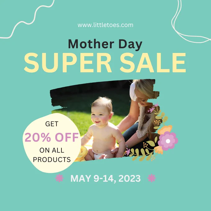 Happy Mother's Day!

Celebrate with Little Toes brand and treat your little ones with the best baby diapering products. Buy our bamboo diapers and wipes, and the only natural patented swim diaper.
Shop now and give your baby the best natural diapering products. A happy baby equals a happy mom.
Get 20% Off On All Products.
Visit website: https://littletoes.com
Use Coupon Code: MOMMY20

FB: https://www.facebook.com/LittleToesPure
IG: @littletoespure

#naturaldiapers #biodegradablediaper #swimdiaper #Disposableswimdiaper #hypoallergenicdiaper #babyswimdiaper #bamboowipes #naturalbabywipe #bamboobabywipe #babydiapers #bottletosippycup #bulkbabywipes #biodegradablebabywipe #biodegradablediaper #naturaldiapers #littleswimmerdiaper #DiapersHypoallergenic #newbornbabydiaper #organicbabywipes  #babywipes