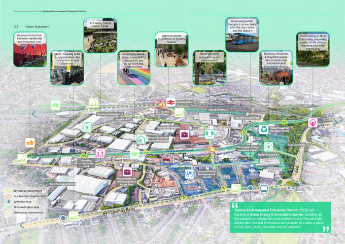The shared vision for Birmingham Green Energy Innovation Quarter to be delivered by the TEED partners.