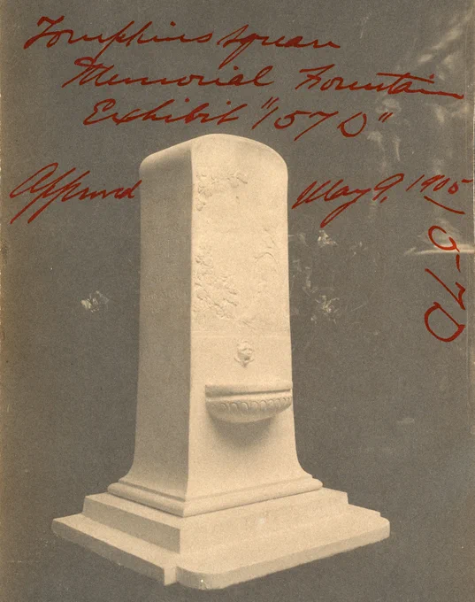 Picture of a sculptured model of a drinking fountain