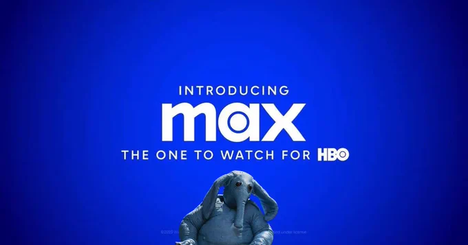 The graphic for the max streaming service with max rebo photoshopped onto it