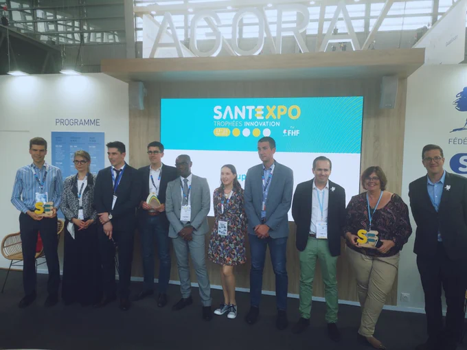 Les lauréats des Trophées Innovation SANTEXPO23 © H&TI