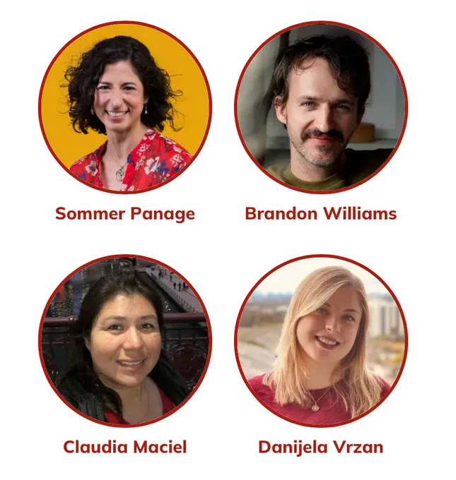 Photos of the four speakers in the order Sommer, Brandon, Claudia, Danijela