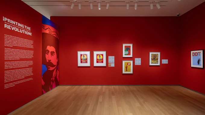  Installation view of "¡Printing the Revolution! The Rise and Impact of Chicano Graphics, 1965 to Now."