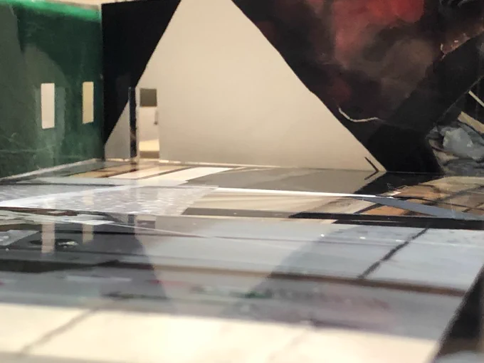 Harry Bix's model of original SET, Alscot Road, made out of images of life in Alscot Road but made and displayed in SET New Cross (SET New Cross, Open Studios, 2022).