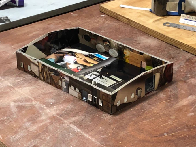 Harry Bix's model of original SET, Alscot Road, made out of images of life in Alscot Road but made and displayed in SET New Cross (SET New Cross, Open Studios, 2022).