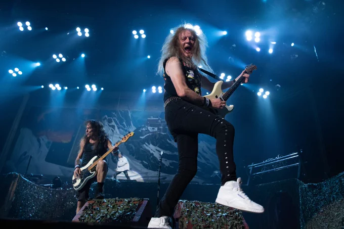 Iron Maiden captured by Baden Roth at the Scotiabank Saddledome in 2019